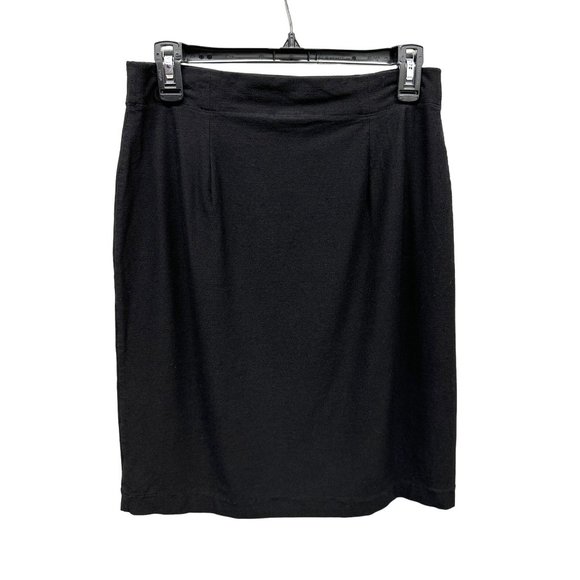 Eileen Fisher Black Jersey Stretch A-Line Skirt Small - Picture 2 of 3
